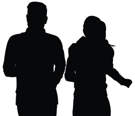 silhouettes of people