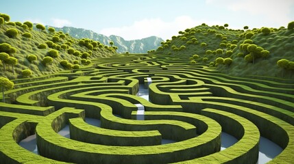 Wealth Labyrinth: A simplified labyrinth representing the journey to financial prosperity