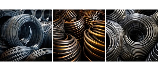 industry metal coil background texture illustration roll technology, industrial construction, circle plant industry metal coil background texture