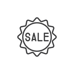 Sale label line icon