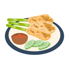 sate lilit bali or wrapped sate traditional balinese minc