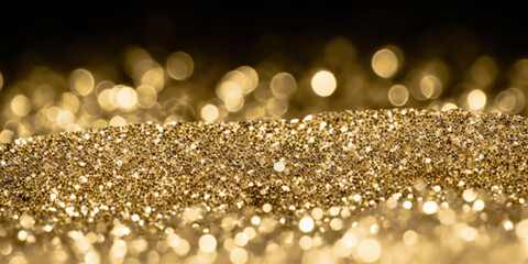 Gold glitter christmas background.