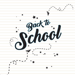 Obraz premium Back to school design vector. Simple and elegant back to school design background vector