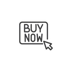 Buy now click line icon