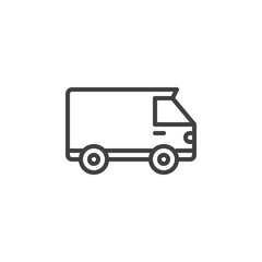 Fototapeta premium Delivery van line icon