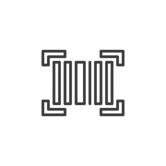 Barcode frame line icon
