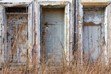 abandoned building facade