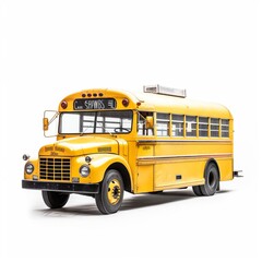 school bus isolated on white