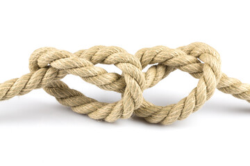 Two heart shape knot of rope