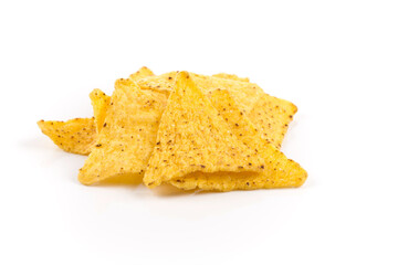 Salted corn snack nachos chips