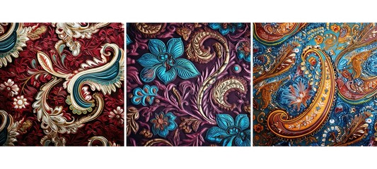 seamless paisley fabric background texture illustration decorative vintage, flower ornament, ethnic fashion seamless paisley fabric background texture