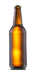Beer bottle transparent - obrazy, fototapety, plakaty