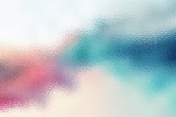 Tuinposter Holographic texture. Rainbow foil. Iridescent, background. Holo gradient. Hologram shine effect. Pearlescent metal sparkly surface for design prints. Pastel color. Neon wallpaper.  © tgraphicstudio