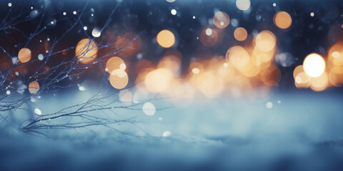 Winter beautiful glitter bokeh background