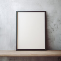 white frame on wall