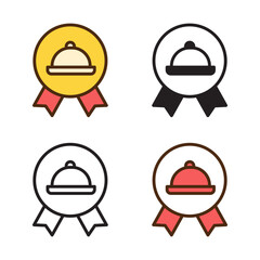 food review icon in 4 style: flat, glyph, outline, duotone