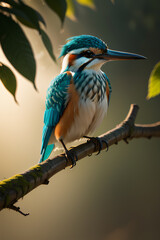 Fototapeta premium kingfisher on branch
