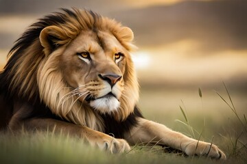 Fototapeta premium lion and lioness