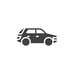 Universal car side view vector icon
