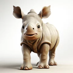 Outdoor kussens 3d cartoon cute rhino © avivmuzi