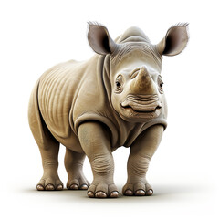 Fototapeta premium 3d cartoon cute rhino