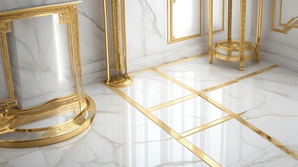 Premium Marble Tiles and Flooring Design in exclusive golden pattern with 8k Regulation