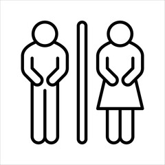 men and women restroom icon. toilet icon sign symbol. vector illustration on white background