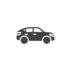 Offroad Car side view vector icon