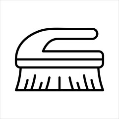 Washing brush icon. Outline washing brush vector icon for web design. vector illustration on white background