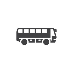 Bus side view vector icon