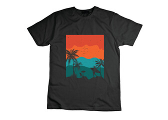 summer surfing t shirt