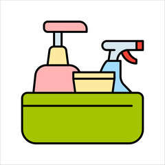 Soap Vector Line Icon. Contains such Icons as shower gel, foam, bathroom, hygiene, vector illustration on white background