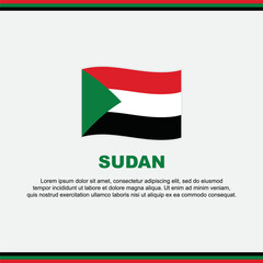 Sudan Flag Background Design Template. Sudan Independence Day Banner Social Media Post. Sudan Design