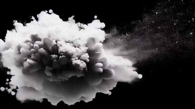 Black and White Dust Motion Graphic Animation