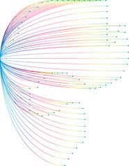 spectrum gradient line wave element design