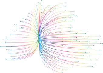 spectrum gradient line wave element design
