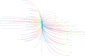 spectrum gradient line wave element design