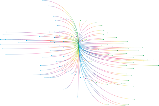 spectrum gradient line wave element design