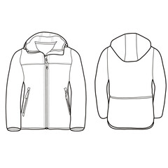 Windbreaker hooded jacket, windproof hooded jacket for kids. © Arfa Yudha