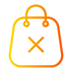 no bag gradient icon