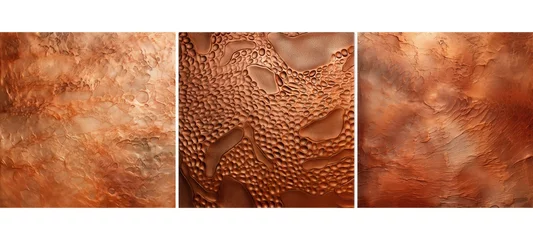 Foto op Plexiglas abstract textured copper background texture illustration backdrop shiny, design sheet, plate red abstract textured copper background texture © sevector