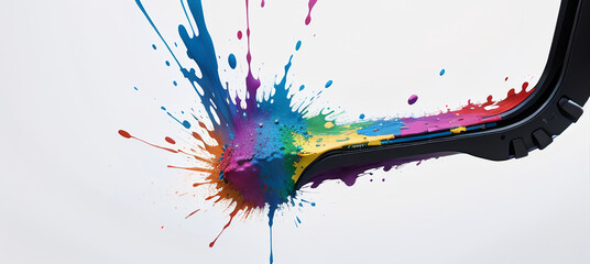 Ink, colorful, background, splash,