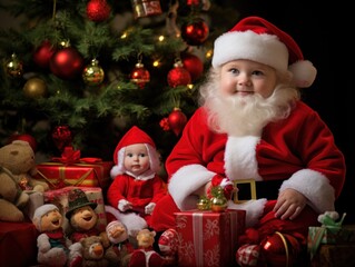 Fototapeta na wymiar santa claus with gifts