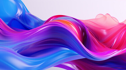 3d rendering of abstract wavy liquid background. Colorful flow of liquid..