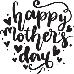 Mother's day lettering for Gift card. Vintage Typography, great design for any purposes. Modern calligraphy template. Celebration quotes. Handwritten text postcard. Vector illustration