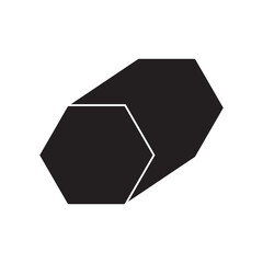 hexagon 3d icon vector