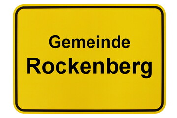 Illustration eines Ortsschildes der Gemeinde Rockenberg in Hessen