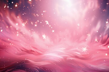 Ethereal pink toned canvas with an enchanting display of sparkling magic stars