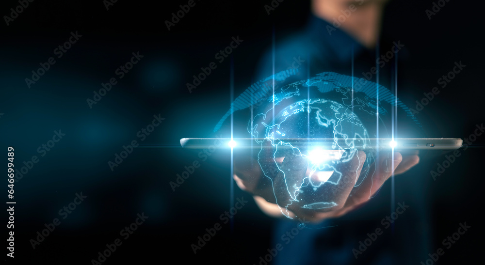 Poster ai enhancing global business capabilities transformation of ideas and the adoption of technology in 