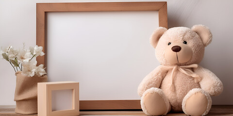 Teddy Bear And A Picture Frame,,"Cute Teddy Bear and Picture Frame"